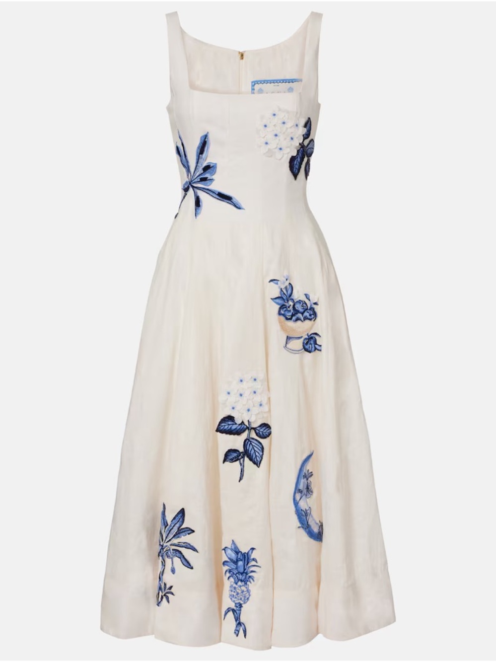 Agua by Agua Bendita Frontera Wild embroidered linen midi dress